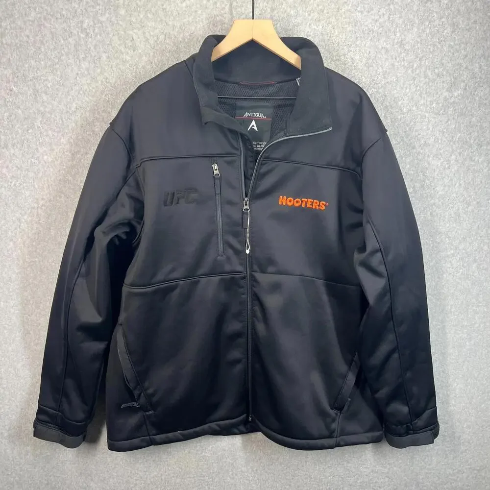 UFC Hooters Ultimate Fighting Championship Black‎ Jacket Coat 2011 Mens XL Rare